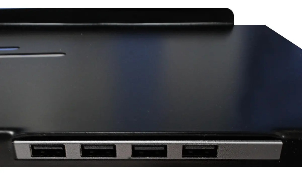 Base De Metal Eleva Monitor Con Puertos Usb Hub Hadou Negro - Image 5