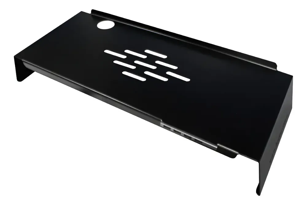 Base De Metal Eleva Monitor Con Puertos Usb Hub Hadou Negro - Image 3