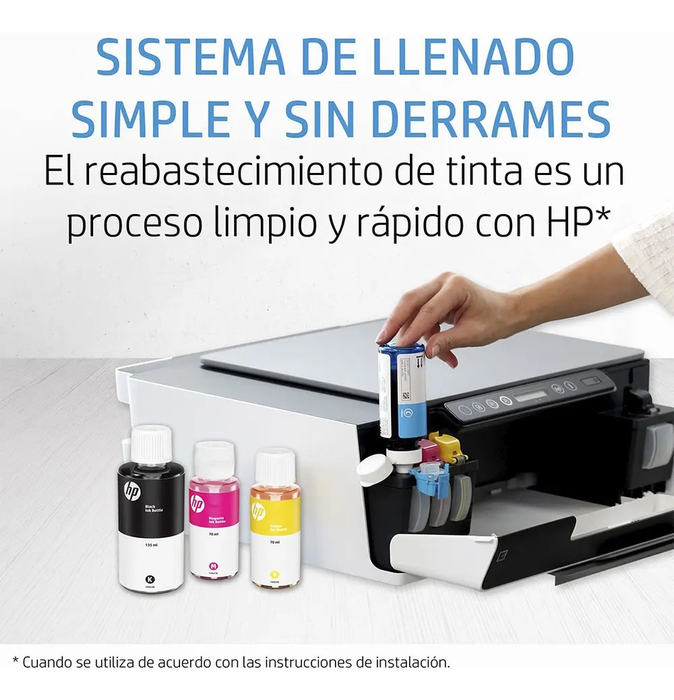 Pack De 4 Botellas De Tinta Hp Gt53/gt52 (9f3n4al) Negro, Cyan, Magenta, Amarillo Negro/cian/magenta/amarillo - Image 2